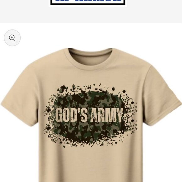 Clothed in armor Size All sizes Clothed in Armor Black T-Shirt with Camo Design - Picture 2 of 2